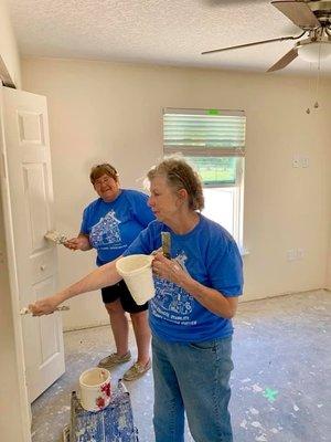 Helping paint a Habitat for Humanity home