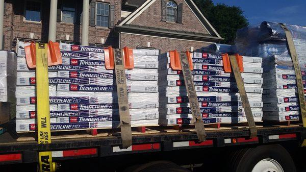 Materials being delivered GAF products are awesome!!