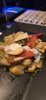 Spinach and artichoke flatbread