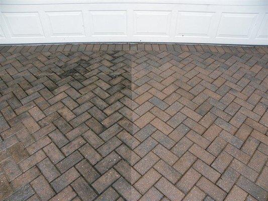 Pavers before and after.