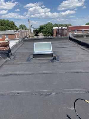 8 sq roof with new skylight and hips for the the shingles