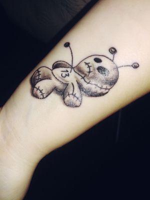 Cute little Friday the 13th tat on my forearm