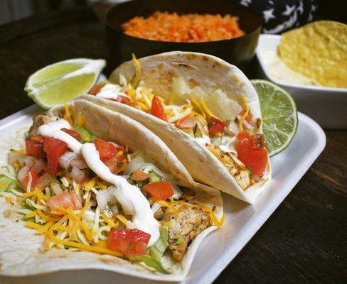 Chicken Gringa Tacos