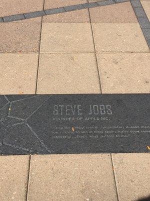 Entrepreneur Walk of Fame. On the sidewalk outside the station.