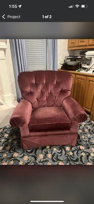 Old purple chair