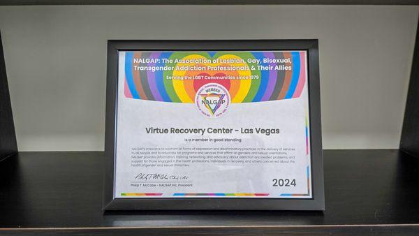 LGBTQIA+ NALGAP Certificate of Membership