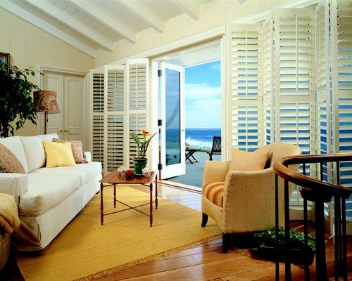 Heritance Shutters installed in a condo on the beach in Poipu, Kauai.