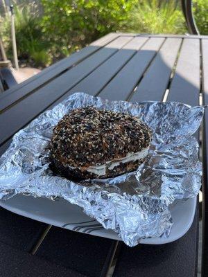 Lox Sandwich on an Everything bagel