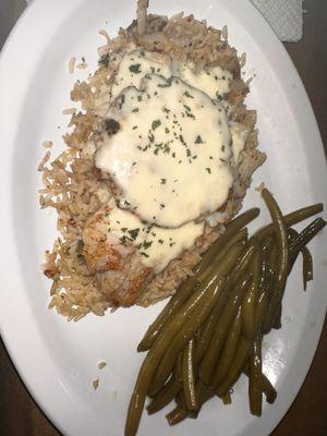 Crab grouper with green beans