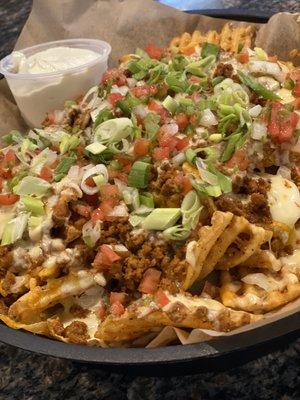 Chorizo waffle fries