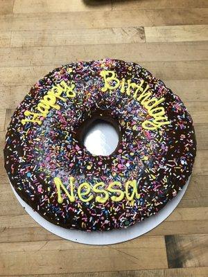 Birthday donut cake!