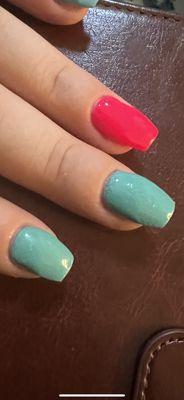 Teal nails didn't cure.