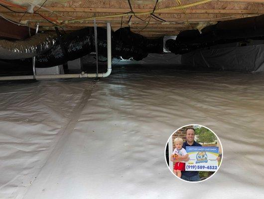 Justin Johnson - Apex, NC 27539 - crawl space encapsulation, dehumidifier, sump pump.