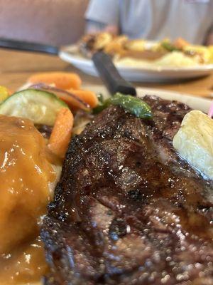 Smoked Ribeye with Bourbon Pecan Butter