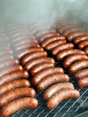 Smokey in house sausage.