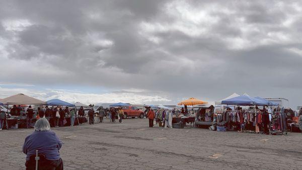 View from a distance of a small part of the market