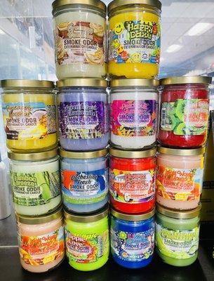 Smoke odor candles