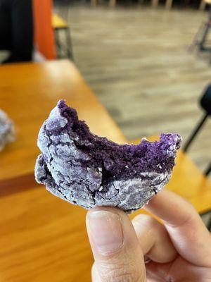 Ube crinkle cookies