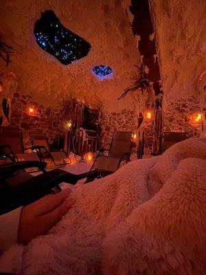 Salt cave, wellness, crystals, teas, all things that are good and make you feel happy