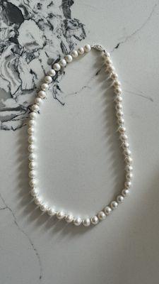 Freshwater pearls with sterling silver clasp