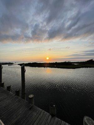 Sunset on the deck.