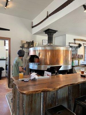 Bar area - pizza oven