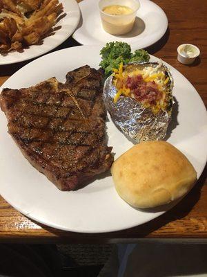 16oz T-bone. black Angus beef.