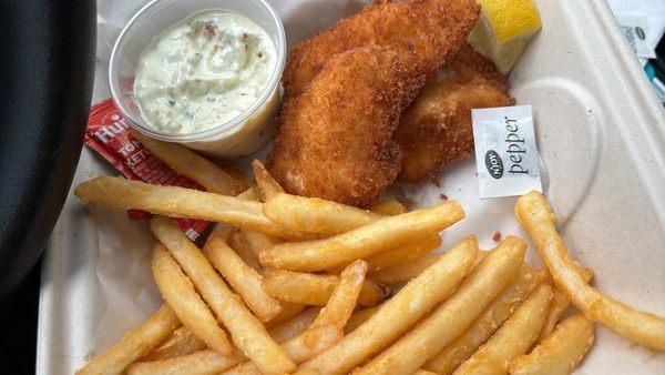 Halibut fish and chips