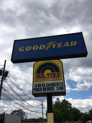 Mr. tire. "Put a new tire on there with great customer service recommend this place 100%.