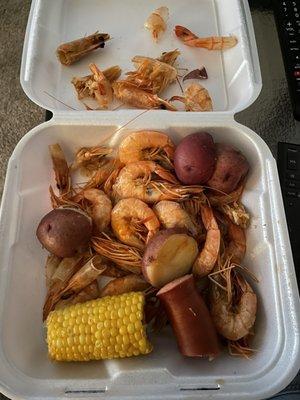 10 overcooked shrimp for $16. Disgusting and not worth it