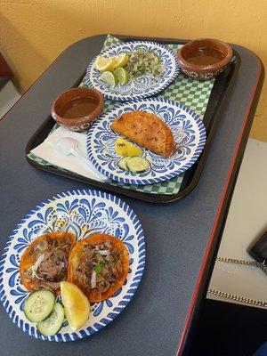 Birria tacos and quesabirria taco