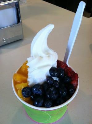 Large strawberry, mango, blueberry!