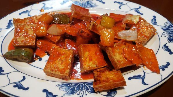 Sweet and sour tofu