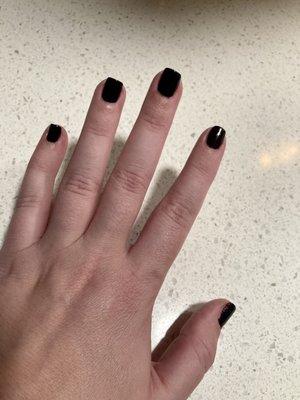 Classic non gel manicure (non acrylic)  Polish OPI: Black Cherry Chutney