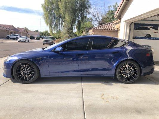 Tesla Model S with Ceramic IR window film.