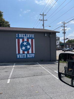 Mural on the wall of Salt and Pepper grill, White Bluff, Tn