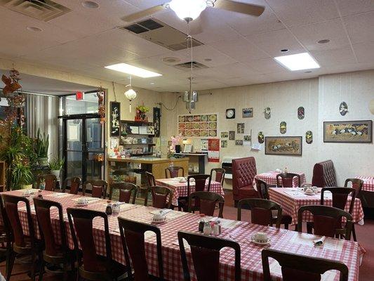 The dining room