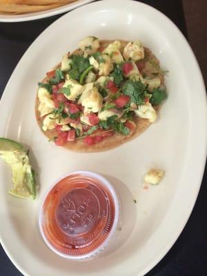 Ceviche tostada