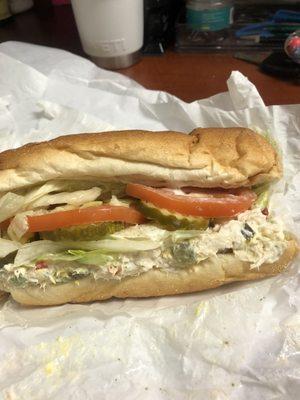 Chicken salad hoagie