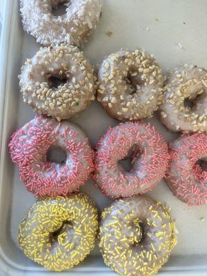 Yummy cake donuts. Lots to choose from!