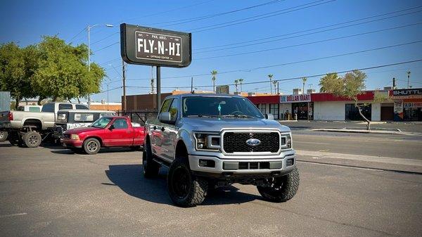 F150 after 6in lift installed by Fly-N-Hi