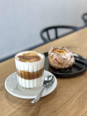 Short Cream Latte & Passion Fruit Kouign Amann