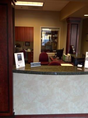 Front desk.  The ladies answer questions about insurance