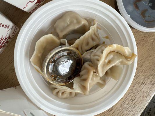 Yummy pork dumplings.