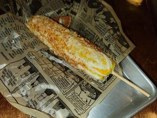 The elote on da cob was bomb af.