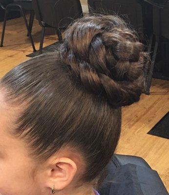 Braided twist bun