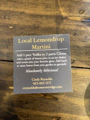 Lemon drop recipe