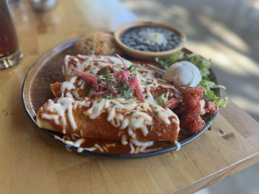 Beef enchiladas