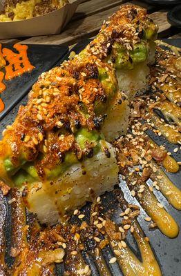 Spicy Roasted Miso Avocado Roll