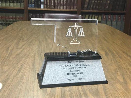 2012 John Adams Award--Outstanding Defender